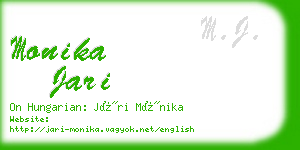 monika jari business card